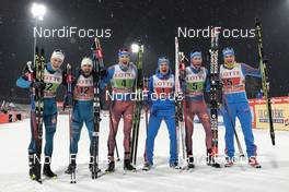 05.02.2017, Pyeong Chang, Korea (KOR): Lucas Chanavat (FRA), Baptiste Gros (FRA), Gleb Retivykh (RUS), Andrey Parfenov (RUS), Nikita Kriukov (RUS), Artem Maltsev (RUS), l-r - FIS world cup cross-country, team sprint, Pyeong Chang (KOR). www.nordicfocus.com. © Ellis/NordicFocus. Every downloaded picture is fee-liable.