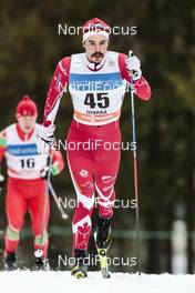 19.02.2017, Otepaeae, Estonia (EST): Jesse Cockney (CAN) - FIS world cup cross-country, 15km men, Otepaeae (EST). www.nordicfocus.com. © Modica/NordicFocus. Every downloaded picture is fee-liable.