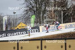 18.02.2017, Otepaeae, Estonia (EST): Stina Nilsson (SWE), Heidi Weng (NOR), Sophie Caldwell (USA), (l-r)  - FIS world cup cross-country, individual sprint, Otepaeae (EST). www.nordicfocus.com. © Modica/NordicFocus. Every downloaded picture is fee-liable.