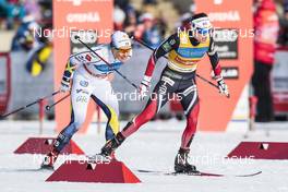 18.02.2017, Otepaeae, Estonia (EST): Hanna Falk (SWE), Heidi Weng (NOR), (l-r)  - FIS world cup cross-country, individual sprint, Otepaeae (EST). www.nordicfocus.com. © Modica/NordicFocus. Every downloaded picture is fee-liable.