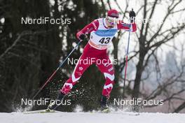 18.02.2017, Otepaeae, Estonia (EST): Jesse Cockney (CAN) - FIS world cup cross-country, individual sprint, Otepaeae (EST). www.nordicfocus.com. © Modica/NordicFocus. Every downloaded picture is fee-liable.
