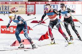 18.02.2017, Otepaeae, Estonia (EST): Ida Sargent (USA), Maiken Caspersen Falla (NOR), Laurien Van Der Graaff (SUI), (l-r)  - FIS world cup cross-country, individual sprint, Otepaeae (EST). www.nordicfocus.com. © Modica/NordicFocus. Every downloaded picture is fee-liable.