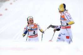 08.03.2017, Drammen, Norway (NOR): Stina Nilsson (SWE), Hanna Falk (SWE), (l-r)  - FIS world cup cross-country, individual sprint, Drammen (NOR). www.nordicfocus.com. © Rauschendorfer/NordicFocus. Every downloaded picture is fee-liable.