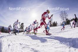 11.03.2017, Oslo, Norway (NOR): Daniel Rickardsson (SWE), Andrew Musgrave (GBR), Devon Kershaw (CAN), (l-r) - FIS world cup cross-country, mass men, Oslo (NOR). www.nordicfocus.com. © Manzoni/NordicFocus. Every downloaded picture is fee-liable.