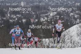 12.03.2017, Oslo, Norway (NOR): Yulia Tchekaleva (RUS), Ingvild Flugstad Oestberg (NOR), Teresa Stadlober (AUT), (l-r) - FIS world cup cross-country, mass women, Oslo (NOR). www.nordicfocus.com. © NordicFocus. Every downloaded picture is fee-liable.