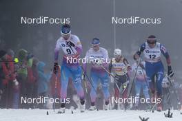 12.03.2017, Oslo, Norway (NOR): Kerttu Niskanen (FIN), Aino-Kaisa Saarinen (FIN), Heidi Weng (NOR), Justyna Kowalczyk (POL), (l-r) - FIS world cup cross-country, mass women, Oslo (NOR). www.nordicfocus.com. © NordicFocus. Every downloaded picture is fee-liable.