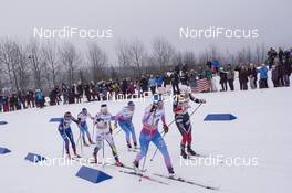 12.03.2017, Oslo, Norway (NOR): Charlotte Kalla (SWE), Aino-Kaisa Saarinen (FIN), Kerttu Niskanen (FIN), Heidi Weng (NOR), (l-r) - FIS world cup cross-country, mass women, Oslo (NOR). www.nordicfocus.com. © NordicFocus. Every downloaded picture is fee-liable.