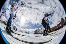17.03.2017, Quebec, Canada (CAN): Viktor Thorn (SWE), Dario Cologna (SUI), (l-r)  - FIS world cup cross-country, individual sprint, Quebec (CAN). www.nordicfocus.com. © Modica/NordicFocus. Every downloaded picture is fee-liable.