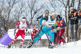17.03.2017, Quebec, Canada (CAN): Julien Locke (CAN), Federico Pellegrino (ITA), Richard Jouve (FRA), (l-r)  - FIS world cup cross-country, individual sprint, Quebec (CAN). www.nordicfocus.com. © Modica/NordicFocus. Every downloaded picture is fee-liable.