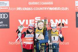 17.03.2017, Quebec, Canada (CAN): Maiken Caspersen Falla (NOR), Stina Nilsson (SWE), Hanna Falk (SWE), (l-r) - FIS world cup cross-country, individual sprint, Quebec (CAN). www.nordicfocus.com. © Modica/NordicFocus. Every downloaded picture is fee-liable.