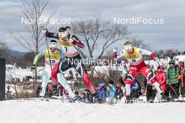 17.03.2017, Quebec, Canada (CAN): Katja Visnar (SLO), Ingvild Flugstad Oestberg (NOR), Kathrine Rolsted Harsem (NOR), (l-r)  - FIS world cup cross-country, individual sprint, Quebec (CAN). www.nordicfocus.com. © Modica/NordicFocus. Every downloaded picture is fee-liable.