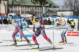 17.03.2017, Quebec, Canada (CAN): Yulia Belorukova (RUS), Marit Bjoergen (NOR), Charlotte Kalla (SWE), (l-r)  - FIS world cup cross-country, individual sprint, Quebec (CAN). www.nordicfocus.com. © Modica/NordicFocus. Every downloaded picture is fee-liable.