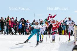 17.03.2017, Quebec, Canada (CAN): Baptiste Gros (FRA), Johannes Hoesflot Klaebo (NOR), Andrew Young (GBR), (l-r)  - FIS world cup cross-country, individual sprint, Quebec (CAN). www.nordicfocus.com. © Modica/NordicFocus. Every downloaded picture is fee-liable.