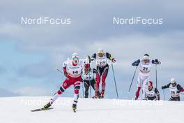 17.03.2017, Quebec, Canada (CAN): Sindre Bjoernestad Skar (NOR), Niklas Dyrhaug (NOR), Andrew Musgrave (GBR), (l-r)  - FIS world cup cross-country, individual sprint, Quebec (CAN). www.nordicfocus.com. © Modica/NordicFocus. Every downloaded picture is fee-liable.