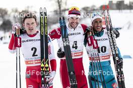 17.03.2017, Quebec, Canada (CAN): Finn Haagen Krogh (NOR), Alex Harvey (CAN), Richard Jouve (FRA), (l-r)  - FIS world cup cross-country, individual sprint, Quebec (CAN). www.nordicfocus.com. © Modica/NordicFocus. Every downloaded picture is fee-liable.