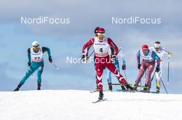 17.03.2017, Quebec, Canada (CAN): Maurice Manificat (FRA), Alex Harvey (CAN), Simeon Hamilton (USA), Andrey Larkov (RUS), (l-r)  - FIS world cup cross-country, individual sprint, Quebec (CAN). www.nordicfocus.com. © Modica/NordicFocus. Every downloaded picture is fee-liable.