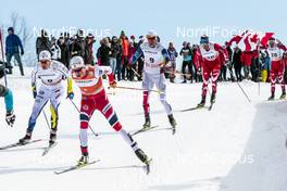 17.03.2017, Quebec, Canada (CAN): Teodor Peterson (SWE), Johannes Hoesflot Klaebo (NOR), Andrew Young (GBR), Bob Thompson (CAN), (l-r)  - FIS world cup cross-country, individual sprint, Quebec (CAN). www.nordicfocus.com. © Modica/NordicFocus. Every downloaded picture is fee-liable.