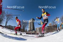 18.03.2017, Quebec, Canada (CAN): Keishin Yoshida (JPN), Paal Golberg (NOR), (l-r)  - FIS world cup cross-country, mass men, Quebec (CAN). www.nordicfocus.com. © Modica/NordicFocus. Every downloaded picture is fee-liable.