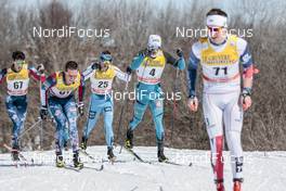 18.03.2017, Quebec, Canada (CAN): Patrick Caldwell (USA), Lucas Chanavat (FRA), (l-r)  - FIS world cup cross-country, mass men, Quebec (CAN). www.nordicfocus.com. © Modica/NordicFocus. Every downloaded picture is fee-liable.