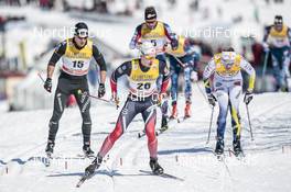 18.03.2017, Quebec, Canada (CAN): Jovian Hediger (SUI), Simen Hegstad Krueger (NOR), (l-r)  - FIS world cup cross-country, mass men, Quebec (CAN). www.nordicfocus.com. © Modica/NordicFocus. Every downloaded picture is fee-liable.