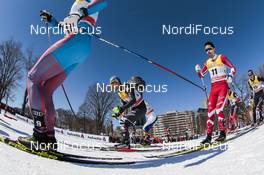 18.03.2017, Quebec, Canada (CAN): Federico Pellegrino (ITA), Jesse Cockney (CAN), (l-r)  - FIS world cup cross-country, mass men, Quebec (CAN). www.nordicfocus.com. © Modica/NordicFocus. Every downloaded picture is fee-liable.