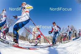 18.03.2017, Quebec, Canada (CAN): Ida Ingemarsdotter (SWE), Jessica Diggins (USA), Kathrine Rolsted Harsem (NOR), (l-r)  - FIS world cup cross-country, mass women, Quebec (CAN). www.nordicfocus.com. © Modica/NordicFocus. Every downloaded picture is fee-liable.
