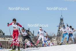 19.03.2017, Quebec, Canada (CAN): Len Valjas (CAN), Jovian Hediger (SUI), Callum Smith (GBR), (l-r)  - FIS world cup cross-country, pursuit men, Quebec (CAN). www.nordicfocus.com. © Modica/NordicFocus. Every downloaded picture is fee-liable.