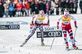 19.03.2017, Quebec, Canada (CAN): Ragnhild Haga (NOR), Teresa Stadlober (AUT), (l-r)  - FIS world cup cross-country, pursuit women, Quebec (CAN). www.nordicfocus.com. © Modica/NordicFocus. Every downloaded picture is fee-liable.