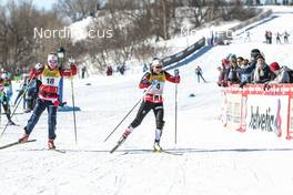 19.03.2017, Quebec, Canada (CAN): Ragnhild Haga (NOR), Maiken Caspersen Falla (NOR), (l-r)  - FIS world cup cross-country, pursuit women, Quebec (CAN). www.nordicfocus.com. © Modica/NordicFocus. Every downloaded picture is fee-liable.