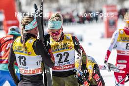 19.03.2017, Quebec, Canada (CAN): Nicole Fessel (GER), Stefanie Boehler (GER), (l-r)  - FIS world cup cross-country, pursuit women, Quebec (CAN). www.nordicfocus.com. © Modica/NordicFocus. Every downloaded picture is fee-liable.