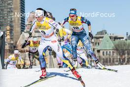 19.03.2017, Quebec, Canada (CAN): Charlotte Kalla (SWE), Sadie Bjornsen (USA), (l-r)  - FIS world cup cross-country, pursuit women, Quebec (CAN). www.nordicfocus.com. © Modica/NordicFocus. Every downloaded picture is fee-liable.