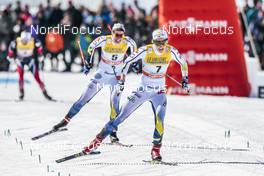 19.03.2017, Quebec, Canada (CAN): Ida Ingemarsdotter (SWE), Stina Nilsson (SWE), (l-r)  - FIS world cup cross-country, pursuit women, Quebec (CAN). www.nordicfocus.com. © Modica/NordicFocus. Every downloaded picture is fee-liable.