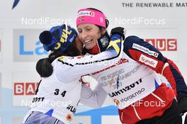 28.02.2017, Lahti, Finland (FIN): Marit Bjoergen (NOR), Charlotte Kalla (SWE) - FIS nordic world ski championships, cross-country, 10km women, Lahti (FIN). www.nordicfocus.com. © Thibaut/NordicFocus. Every downloaded picture is fee-liable.