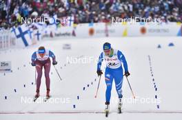 28.02.2017, Lahti, Finland (FIN): Lucia Scardoni (ITA), Polina Kalsina (RUS) - FIS nordic world ski championships, cross-country, 10km women, Lahti (FIN). www.nordicfocus.com. © Thibaut/NordicFocus. Every downloaded picture is fee-liable.
