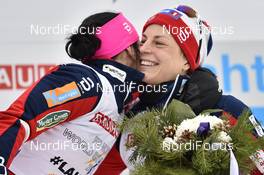 28.02.2017, Lahti, Finland (FIN): Marit Bjoergen (NOR), Astrid Uhrenholdt Jacobsen (NOR) - FIS nordic world ski championships, cross-country, 10km women, Lahti (FIN). www.nordicfocus.com. © Thibaut/NordicFocus. Every downloaded picture is fee-liable.