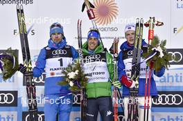 23.02.2017, Lahti, Finland (FIN): Sergey Ustiugov (RUS), Federico Pellegrino (ITA), Johannes Hoesflot Klaebo (NOR), (l-r) - FIS nordic world ski championships, cross-country, individual sprint, Lahti (FIN). www.nordicfocus.com. © Thibaut/NordicFocus. Every downloaded picture is fee-liable.