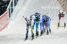 23.02.2017, Lahti, Finland (FIN): Calle Halfvarsson (SWE), Lucas Chanavat (FRA) - FIS nordic world ski championships, cross-country, individual sprint, Lahti (FIN). www.nordicfocus.com. © Modica/NordicFocus. Every downloaded picture is fee-liable.
