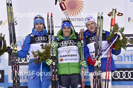 23.02.2017, Lahti, Finland (FIN): Sergey Ustiugov (RUS), Federico Pellegrino (ITA), Johannes Hoesflot Klaebo (NOR), (l-r) - FIS nordic world ski championships, cross-country, individual sprint, Lahti (FIN). www.nordicfocus.com. © Thibaut/NordicFocus. Every downloaded picture is fee-liable.