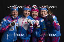 23.02.2017, Lahti, Finland (FIN): Krista Parmakoski (FIN), Aino-Kaisa Saarinen (FIN), Kerttu Niskanen (FIN), Laura Mononen (FIN), (l-r)  - FIS nordic world ski championships, cross-country, medals, Lahti (FIN). www.nordicfocus.com. © Modica/NordicFocus. Every downloaded picture is fee-liable.