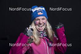 23.02.2017, Lahti, Finland (FIN): Jessica Diggins (USA) - FIS nordic world ski championships, cross-country, medals, Lahti (FIN). www.nordicfocus.com. © Modica/NordicFocus. Every downloaded picture is fee-liable.