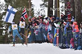 03.03.2017, Lahti, Finland (FIN): Robin Duvillard (FRA), Dario Cologna (SUI) - FIS nordic world ski championships, cross-country, 4x10km men, Lahti (FIN). www.nordicfocus.com. © Thibaut/NordicFocus. Every downloaded picture is fee-liable.