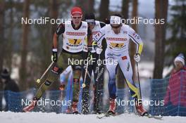 03.03.2017, Lahti, Finland (FIN): Florian Notz (GER), Marcus Hellner (SWE) - FIS nordic world ski championships, cross-country, 4x10km men, Lahti (FIN). www.nordicfocus.com. © Thibaut/NordicFocus. Every downloaded picture is fee-liable.