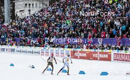 03.03.2017, Lahti, Finland (FIN): Florian Notz (GER), Marcus Hellner (SWE), (l-r)  - FIS nordic world ski championships, cross-country, 4x10km men, Lahti (FIN). www.nordicfocus.com. © Modica/NordicFocus. Every downloaded picture is fee-liable.