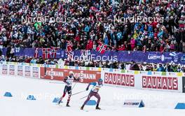 03.03.2017, Lahti, Finland (FIN): Alexey Chervotkin (RUS), Martin Johnsrud Sundby (NOR), (l-r)  - FIS nordic world ski championships, cross-country, 4x10km men, Lahti (FIN). www.nordicfocus.com. © Modica/NordicFocus. Every downloaded picture is fee-liable.