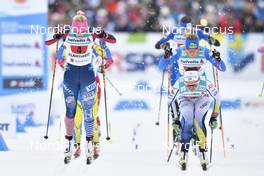 02.03.2017, Lahti, Finland (FIN): Kikkan Randall (USA), Anna Haag (SWE) - FIS nordic world ski championships, cross-country, 4x5km women, Lahti (FIN). www.nordicfocus.com. © Thibaut/NordicFocus. Every downloaded picture is fee-liable.