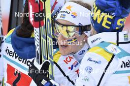 02.03.2017, Lahti, Finland (FIN): Stina Nilsson (SWE), Anna Haag (SWE) - FIS nordic world ski championships, cross-country, 4x5km women, Lahti (FIN). www.nordicfocus.com. © Thibaut/NordicFocus. Every downloaded picture is fee-liable.
