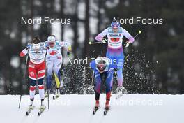 02.03.2017, Lahti, Finland (FIN): Maiken Caspersen Falla (NOR), Anna Haag (SWE), Aino-Kaisa Saarinen (FIN) - FIS nordic world ski championships, cross-country, 4x5km women, Lahti (FIN). www.nordicfocus.com. © Thibaut/NordicFocus. Every downloaded picture is fee-liable.