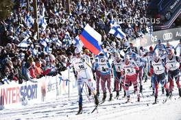 25.02.2017, Lahti, Finland (FIN): Daniel Rickardsson (SWE), Sergey Ustiugov (RUS), Finn Haagen Krogh (NOR), Sjur Roethe (NOR), Martin Johnsrud Sundby (NOR) - FIS nordic world ski championships, cross-country, skiathlon men, Lahti (FIN). www.nordicfocus.com. © Thibauut/NordicFocus. Every downloaded picture is fee-liable.