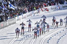 25.02.2017, Lahti, Finland (FIN): Martin Johnsrud Sundby (NOR), Matti Heikkinen (FIN), Alex Harvey (CAN), Sergey Ustiugov (RUS), Marcus Hellner (SWE) - FIS nordic world ski championships, cross-country, skiathlon men, Lahti (FIN). www.nordicfocus.com. © Thibauut/NordicFocus. Every downloaded picture is fee-liable.