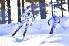 25.02.2017, Lahti, Finland (FIN): Daniel Rickardsson (SWE), Jens Burman (SWE) - FIS nordic world ski championships, cross-country, skiathlon men, Lahti (FIN). www.nordicfocus.com. © Thibauut/NordicFocus. Every downloaded picture is fee-liable.